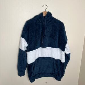 Original Deluxe Supply Blue White Pullover Hoodie Large